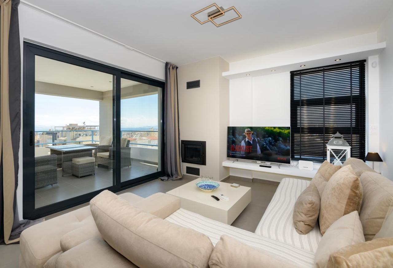 Apartmán Stylish 2Br Flat With Stunning Views & Prv Parking Atény Exteriér fotografie